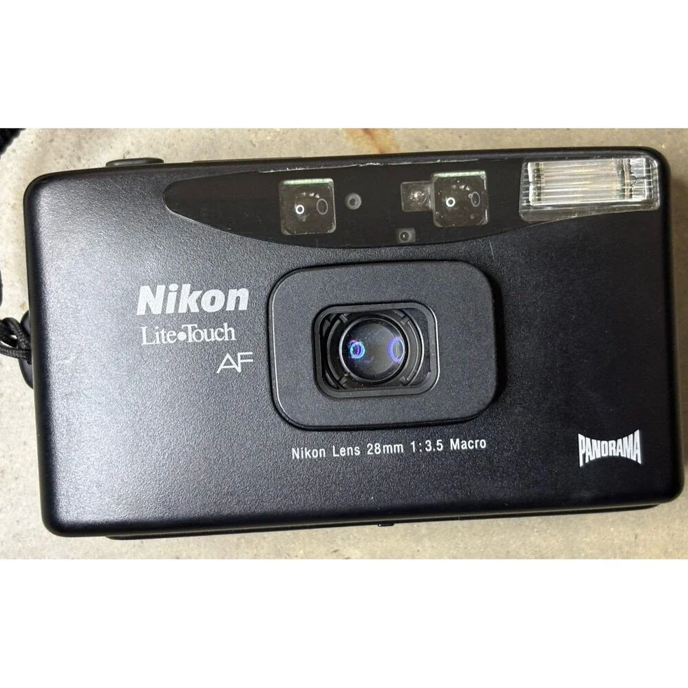 Nikon Lite Touch AF Panorama Compact Film Camera 28mm 1:3.5 Macro 35mm TESTED